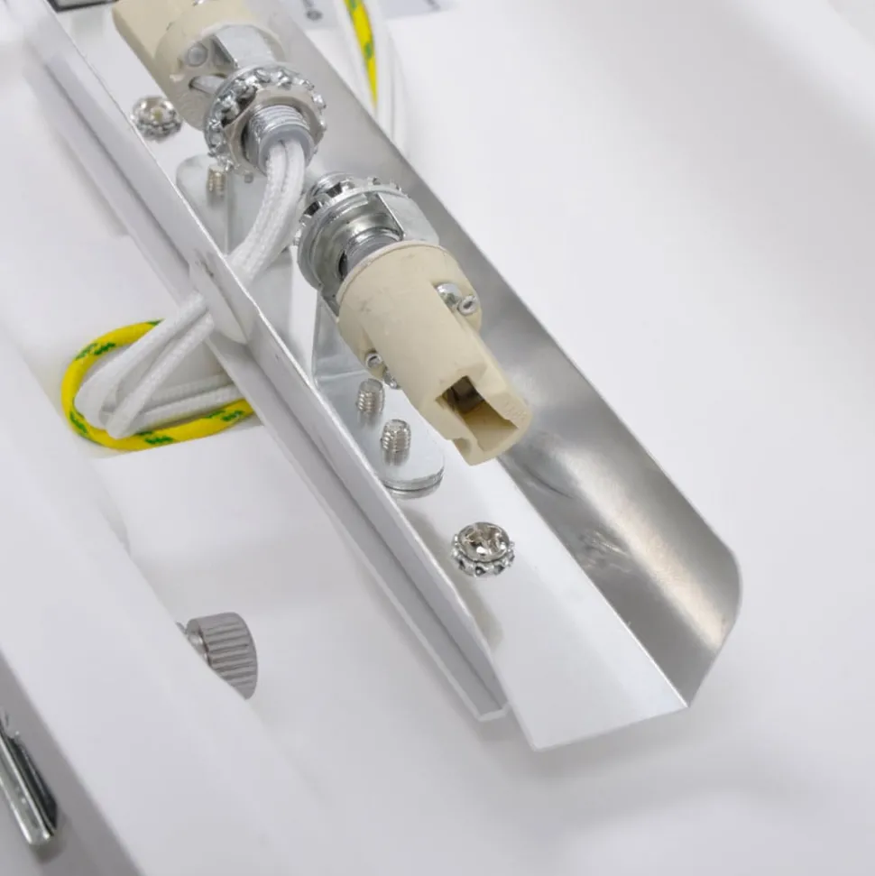 Svakt buet vegglampe Leander, malbar