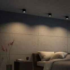 Svart LED-downlight Phase