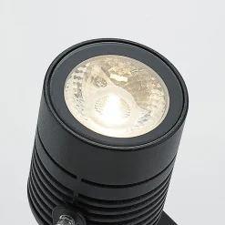 Svart, utendørs LED-spot Maris med jordspyd