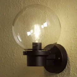 Svart utendørs NEMI vegglampe uten sensor