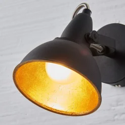 Svart-gyllen vegglampe Julin