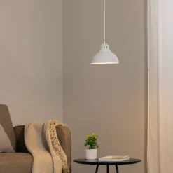 Sven hengelampe, 1 lyskilde, hvit, stål, E27