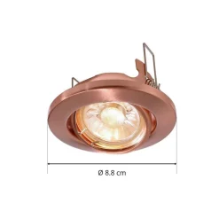 Svingbar 68er LV monteringsring i børstet kobber