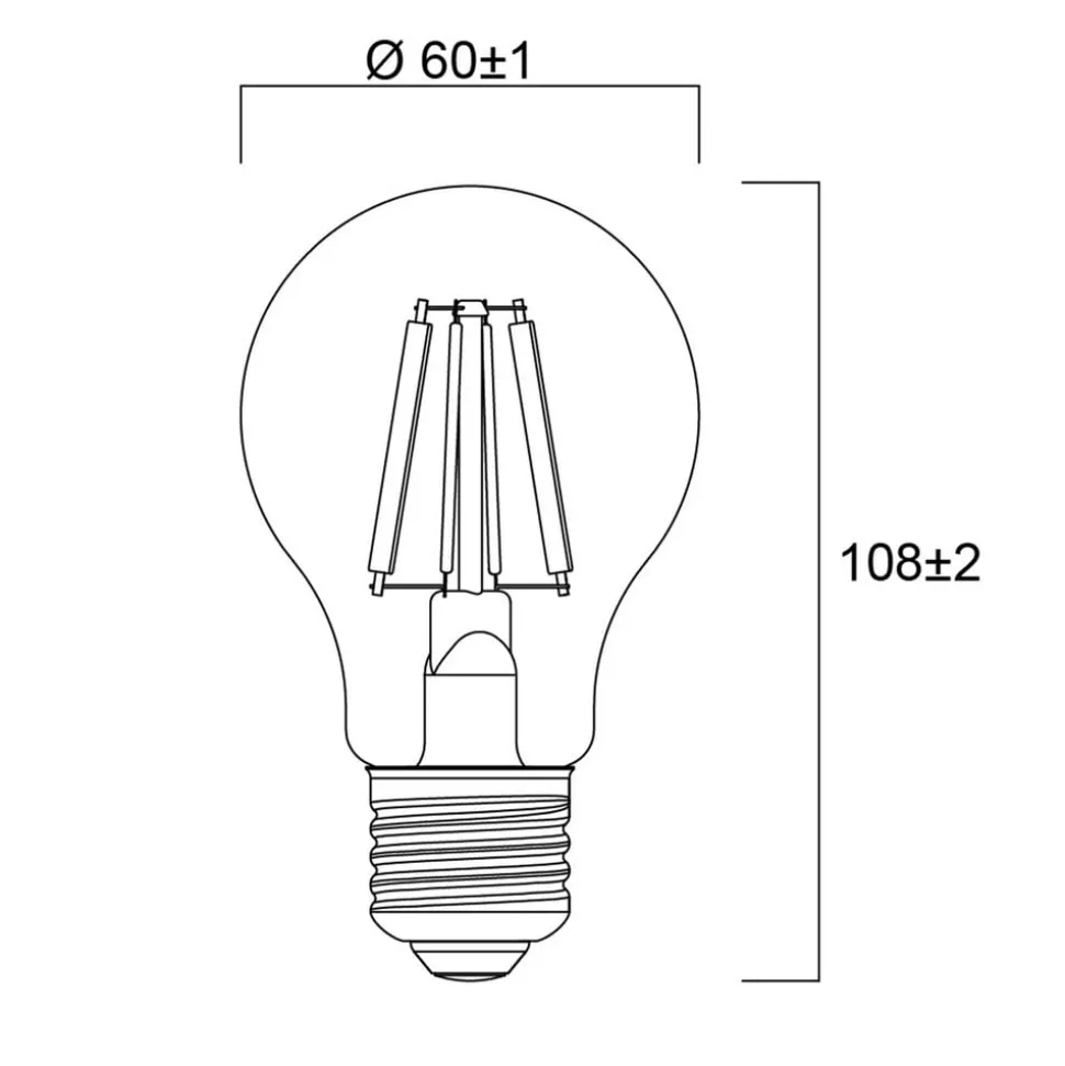 Sylvania E27 filament LED-pære 2,3W 2 700 K 485 lm
