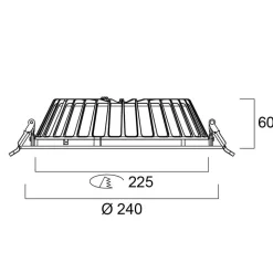 Sylvania LED-downlight Insaver Slim, Ø 22,5 cm, 840