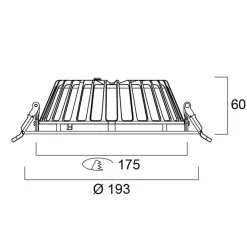 Sylvania LED-downlight Insaver Slim, Ø 17,5 cm, 840, DALI