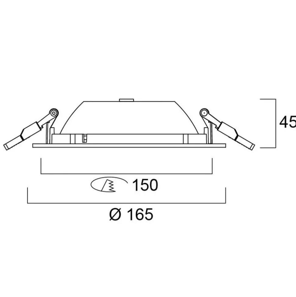Sylvania LED-innfellingslampe Start, IP54, 830, Ø 15 cm, DALI