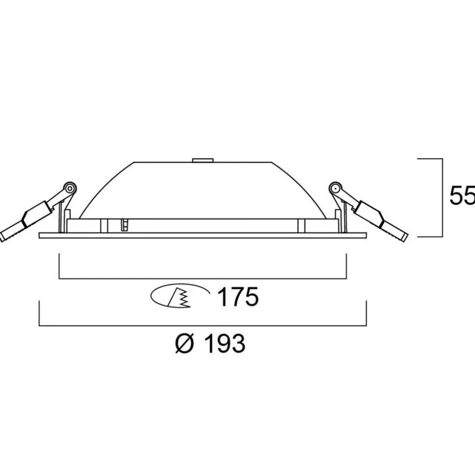 Sylvania LED-innfellingslampe Start, IP54, hvit, 830, Ø 17,5 cm