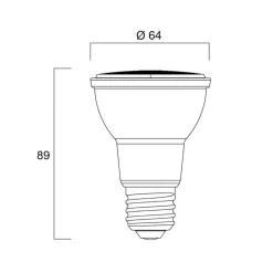 Sylvania LED-reflektorpære E27 7,2W PAR20 3000K dimbar 36° 540lm