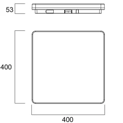 Sylvania Start Surface LED-taklampe 40 cm x 40 cm