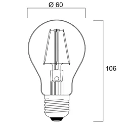 Sylvania ToLEDo Retro LED-pære E27 4,1W oransje