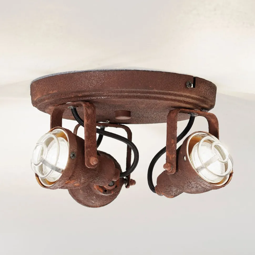 Taklampe Bente rust rund 3 lyskilder