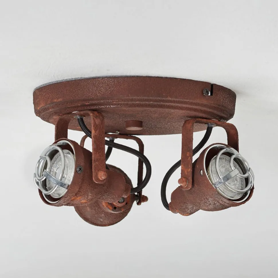 Taklampe Bente rust rund 3 lyskilder