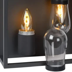 Taklampe Carlyn baderom 2 lyskilder svart