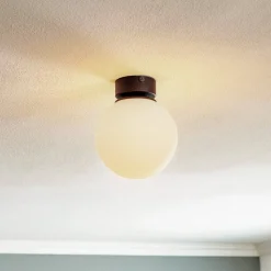 Taklampe Celeste med kuleformet glass, 1 lyskilde