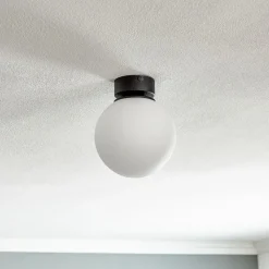 Taklampe Celeste med kuleformet glass, 1 lyskilde