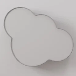 Taklampe Cloud i tekstil, lengde 62 cm, grå