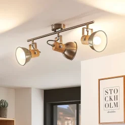 Taklampe Dennis med tre, 3 lyskilder, avlang