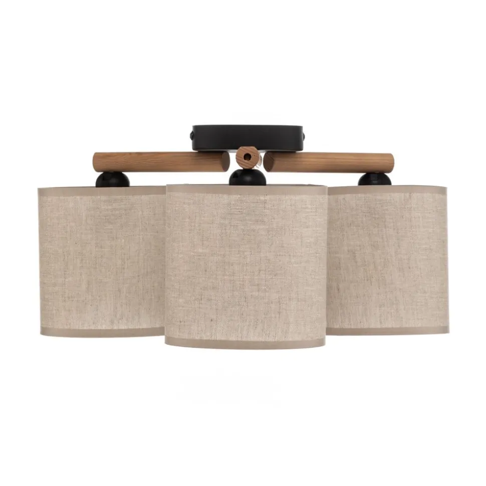 Taklampe Deva, tekstil, 3 lyskilder