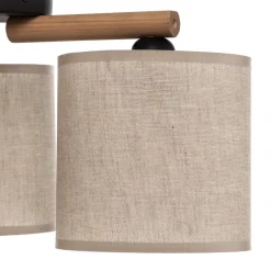 Taklampe Deva, tekstil, 3 lyskilder