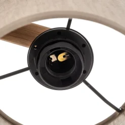 Taklampe Deva, tekstil, 3 lyskilder