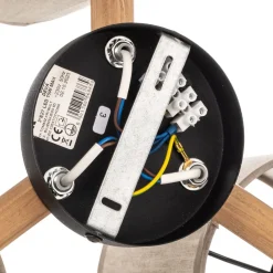 Taklampe Deva, tekstil, 3 lyskilder