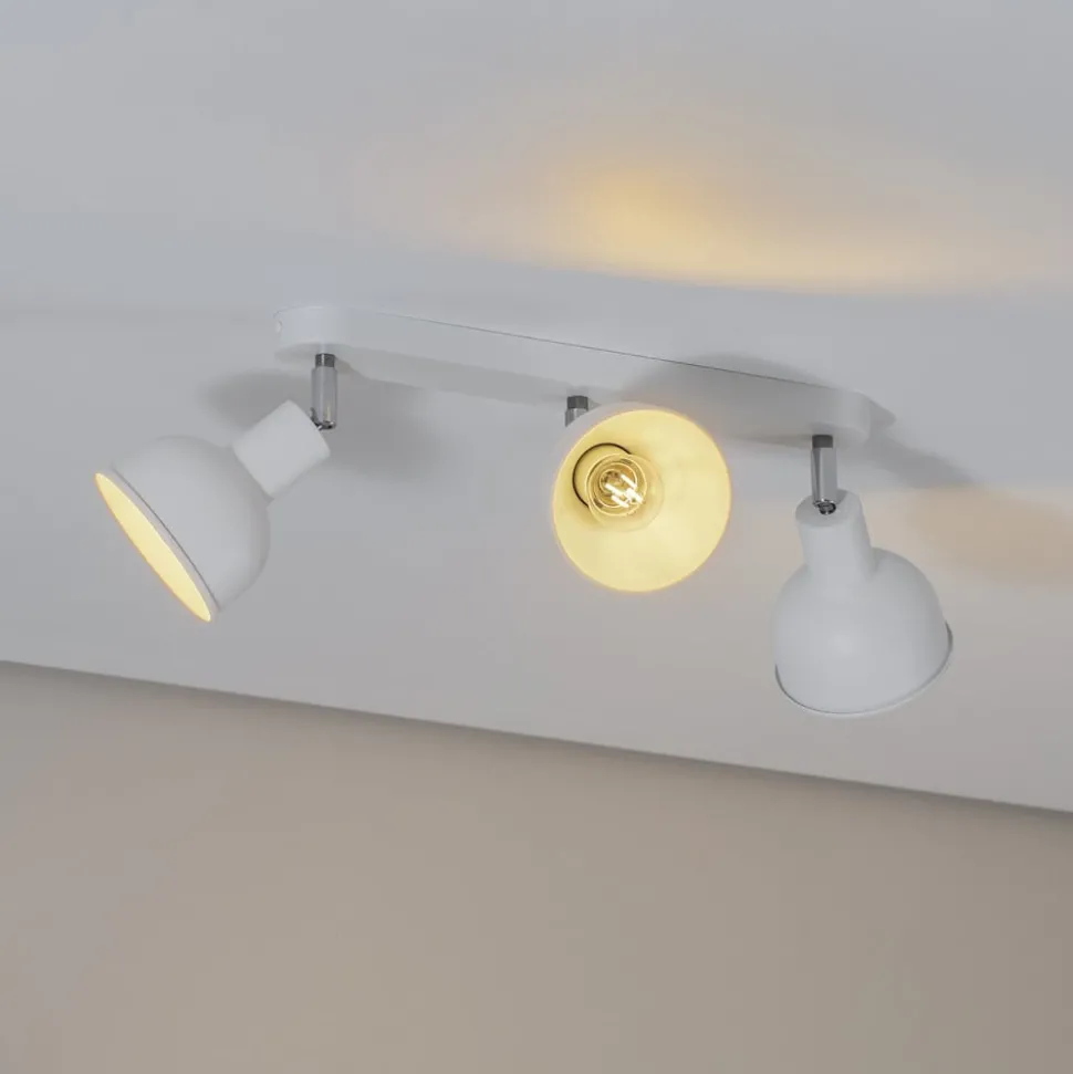 Taklampe Elba, 40 cm, 3 lyskilder, hvit, metall, E27