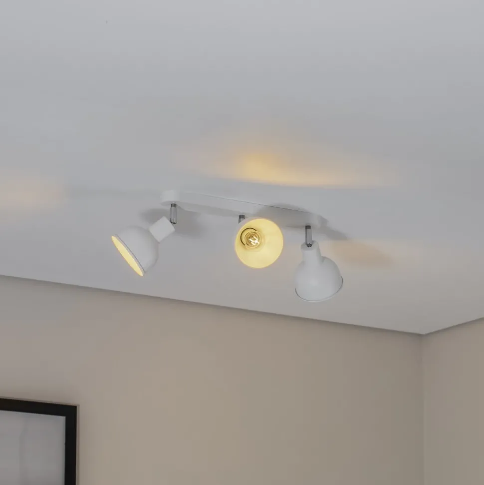 Taklampe Elba, 40 cm, 3 lyskilder, hvit, metall, E27