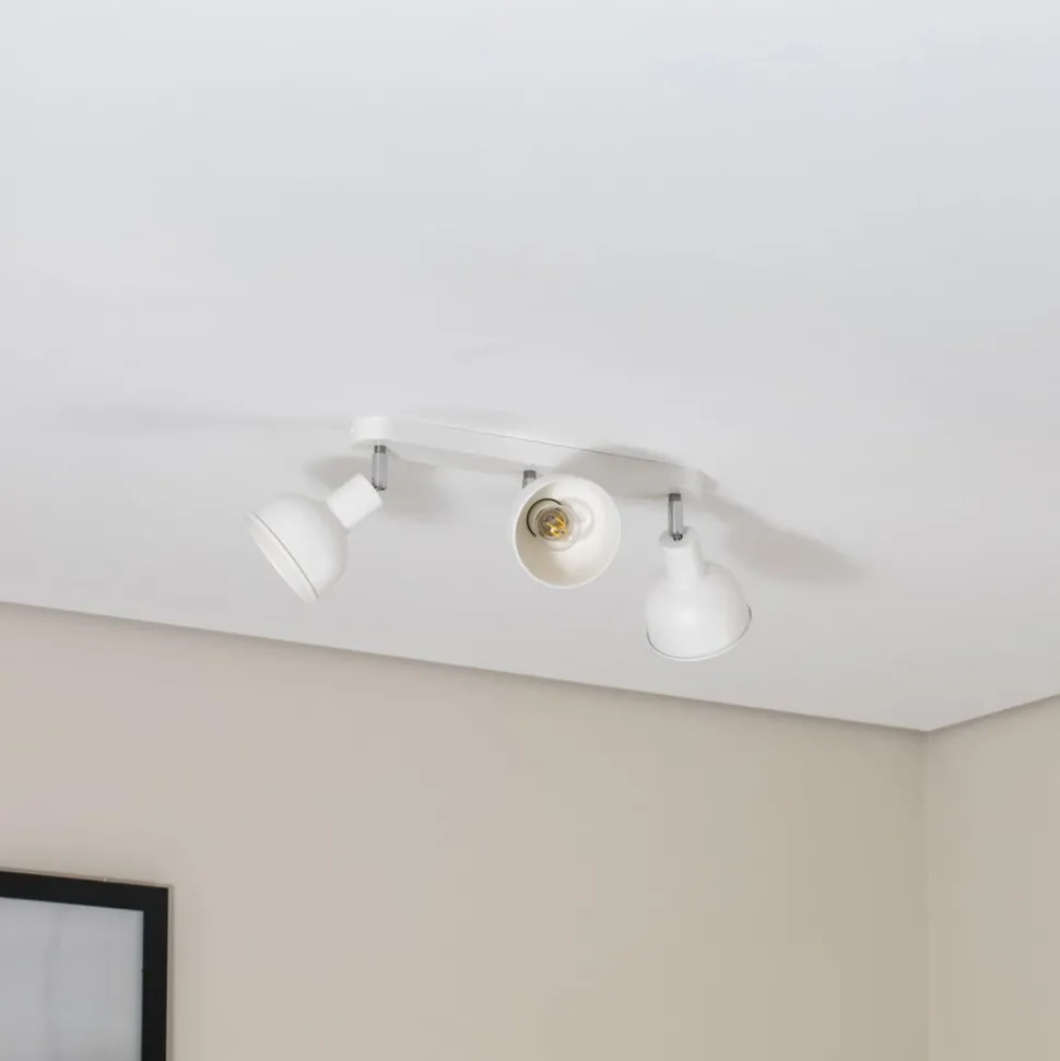 Taklampe Elba, 40 cm, 3 lyskilder, hvit, metall, E27