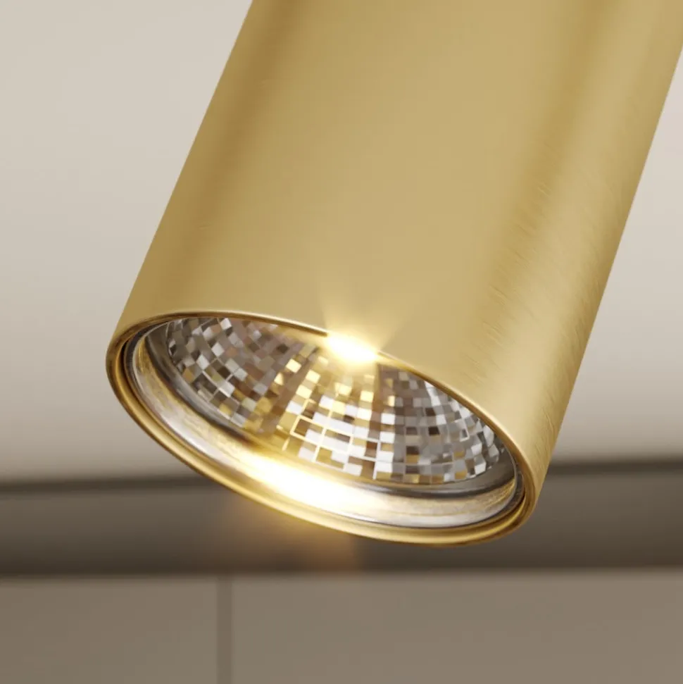 Taklampe Eye Spot med 4 lyskilder, svart/messing