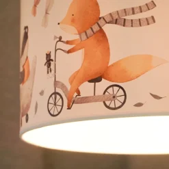 Taklampe Ferdi Kids, tekstil, hvit, fargerik