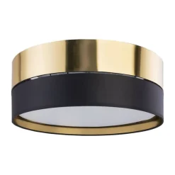 Taklampe Hilton, svart/gull, Ø 45 cm