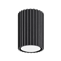 Taklampe i karbon, svart, høyde 10 cm, aluminium