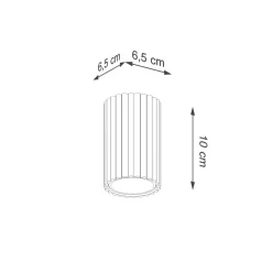 Taklampe i karbon, svart, høyde 10 cm, aluminium