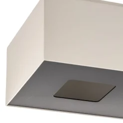 Taklampe Kasi i stål i hvit, 2 lyskilder