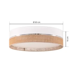 Taklampe Linobianco, Ø 60 cm