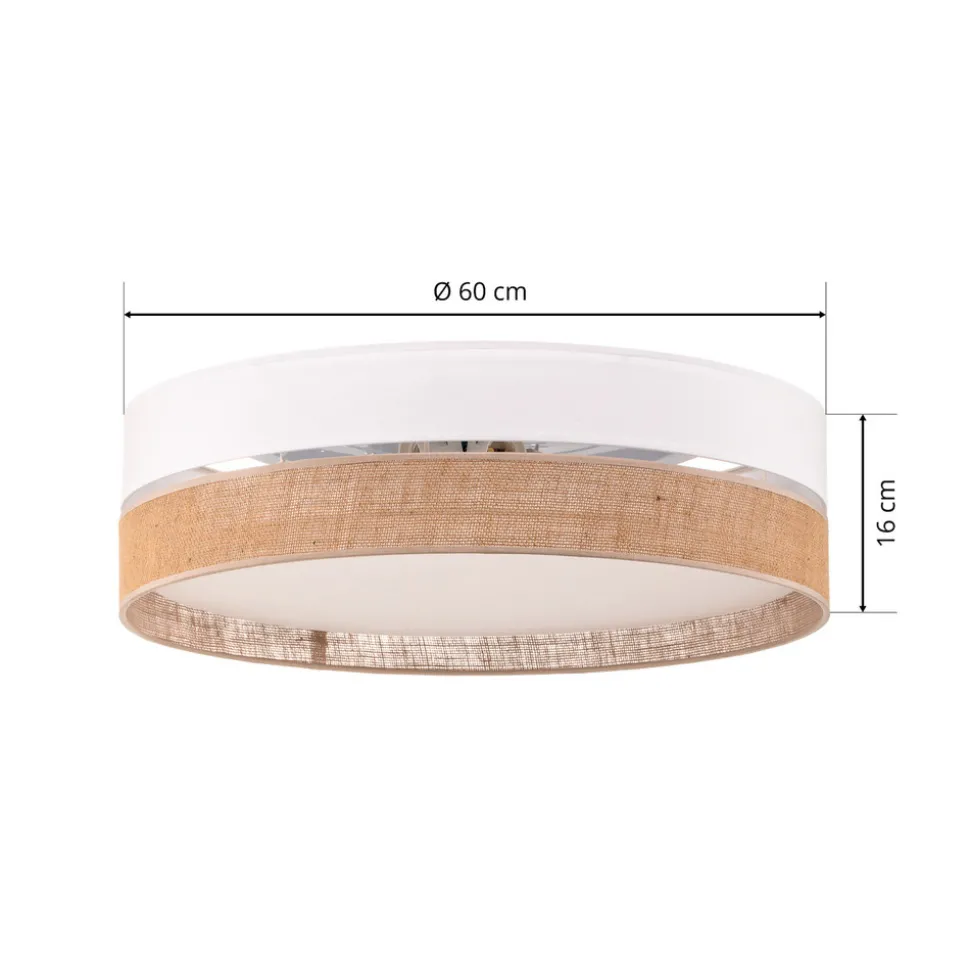 Taklampe Linobianco, Ø 60 cm