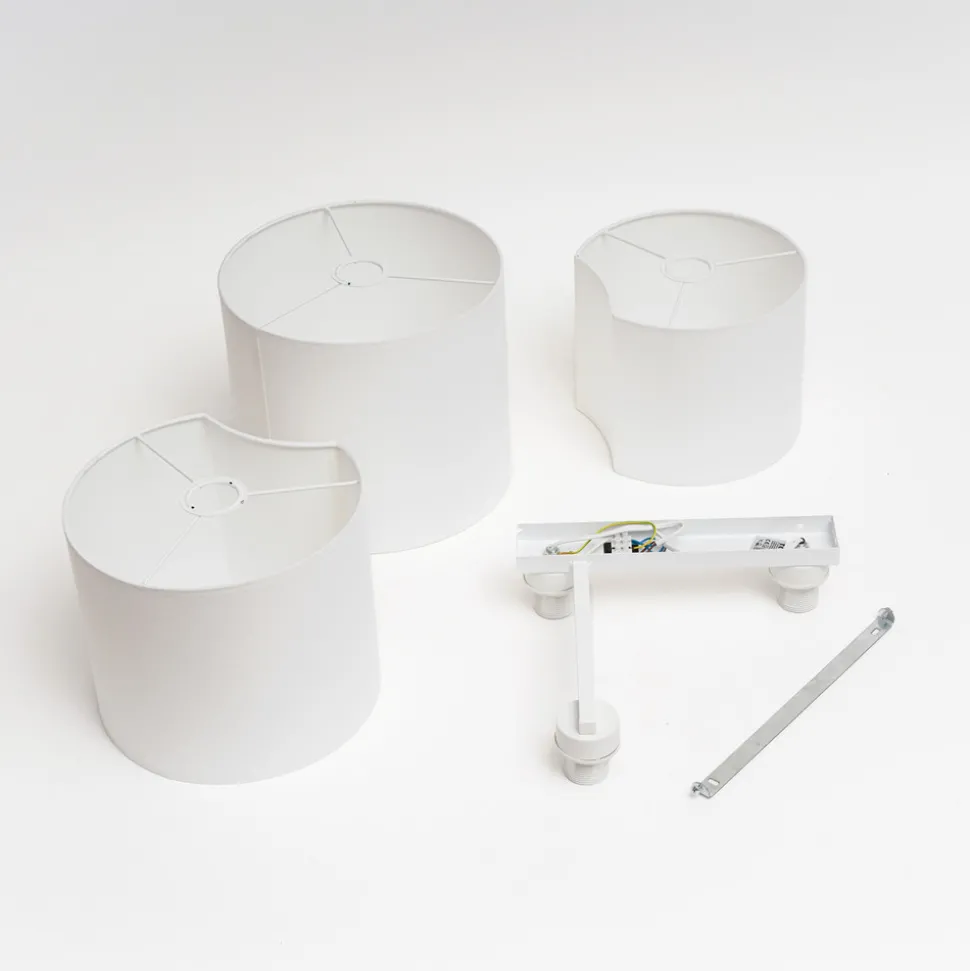 Taklampe Mona med 3 lyskilder, hvit