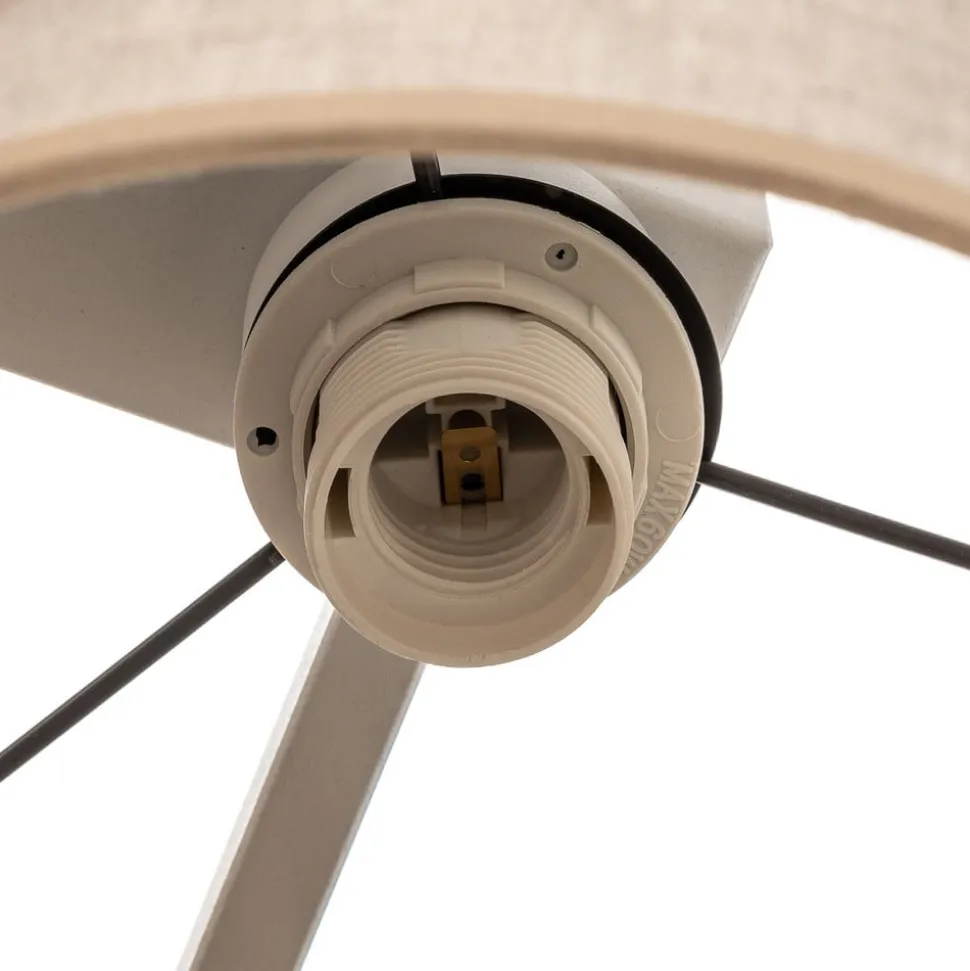 Taklampe Mona Nature, 4 lyskilder, naturfarget lin