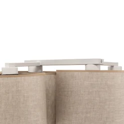 Taklampe Mona Nature, 4 lyskilder, naturfarget lin