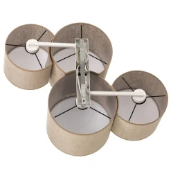 Taklampe Mona Nature, 4 lyskilder, naturfarget lin