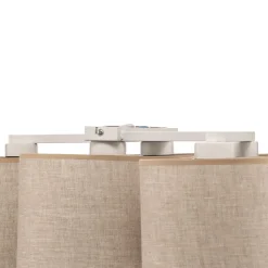 Taklampe Mona Nature, 5 lyskilder, naturfarget lin