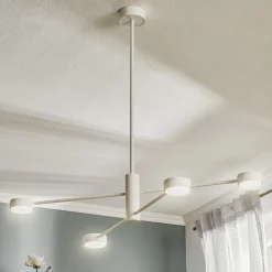 Taklampe Orbit IV, hvit, 4 lyskilder