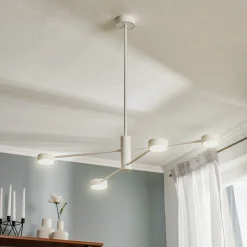 Taklampe Orbit IV, hvit, 4 lyskilder