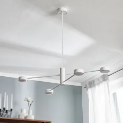 Taklampe Orbit IV, hvit, 4 lyskilder