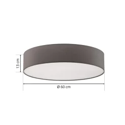 Taklampe Rondo, grå Ø 60 cm