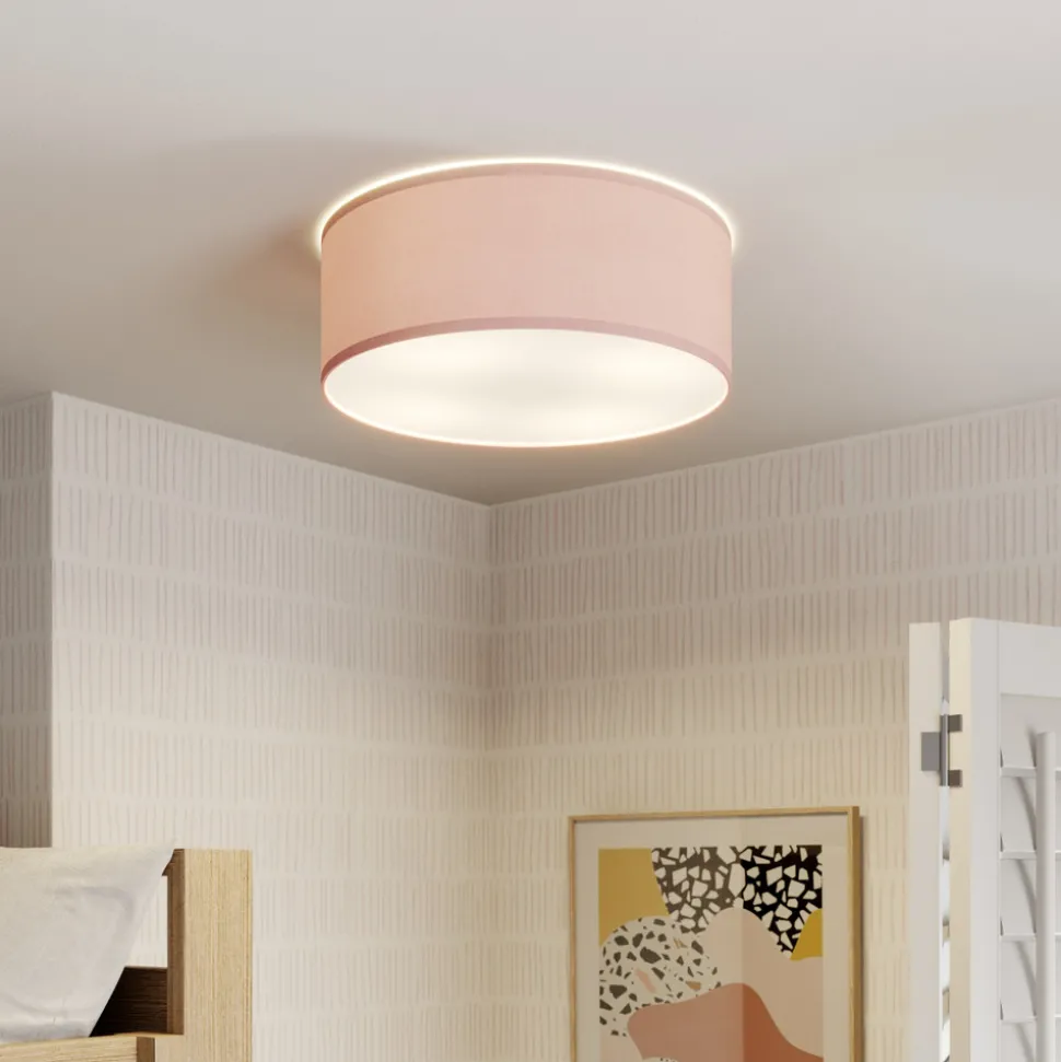 Taklampe Rondo Kids, Ø 38 cm, rosa