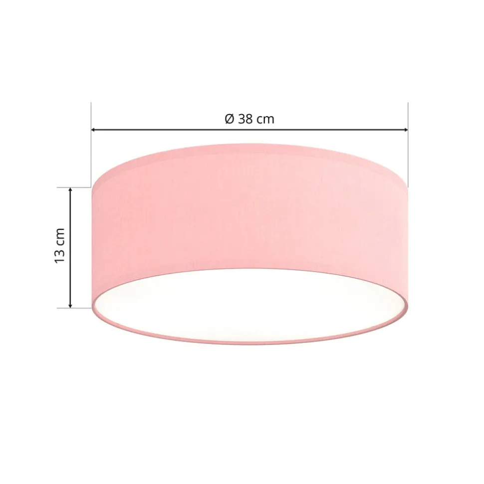 Taklampe Rondo Kids, Ø 38 cm, rosa