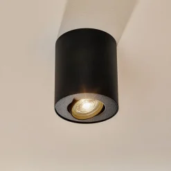 Taklampe sett, svingbar, svart