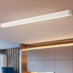 Taklampe Soft, 125 x 6 cm, hvit, aluminium, G13